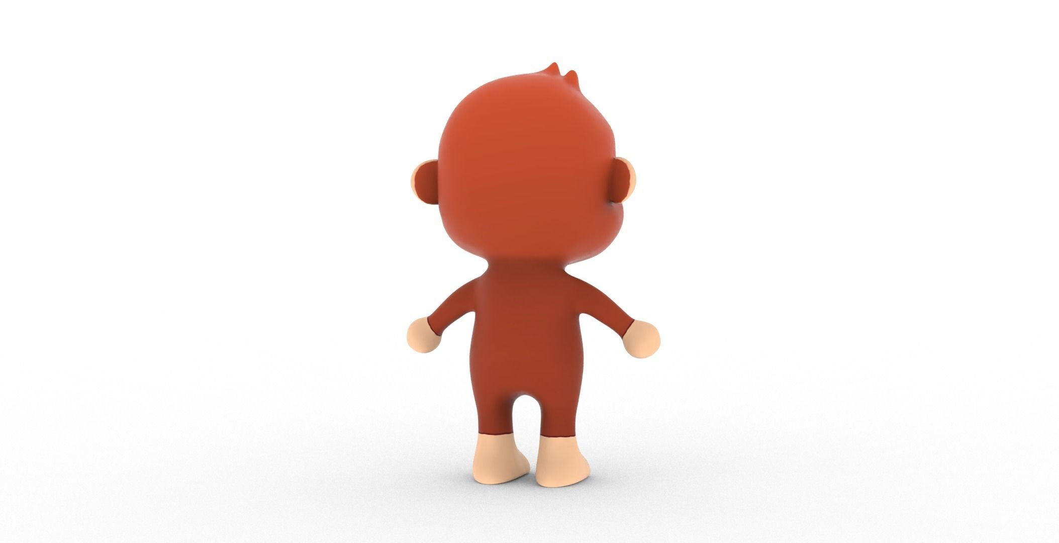 Character010 Animated Monkey 3D Low-poly 3D model_20
