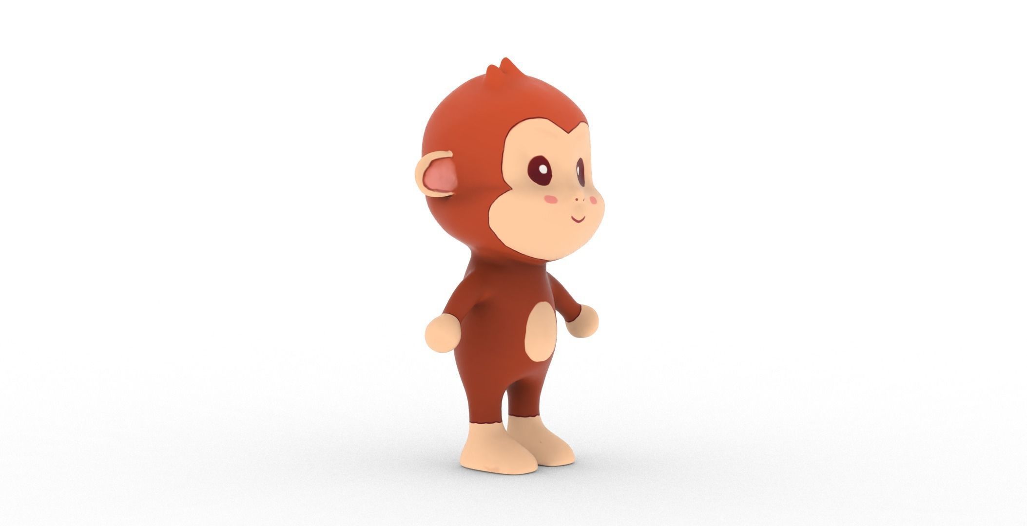 Character010 Animated Monkey 3D Low-poly 3D model_23
