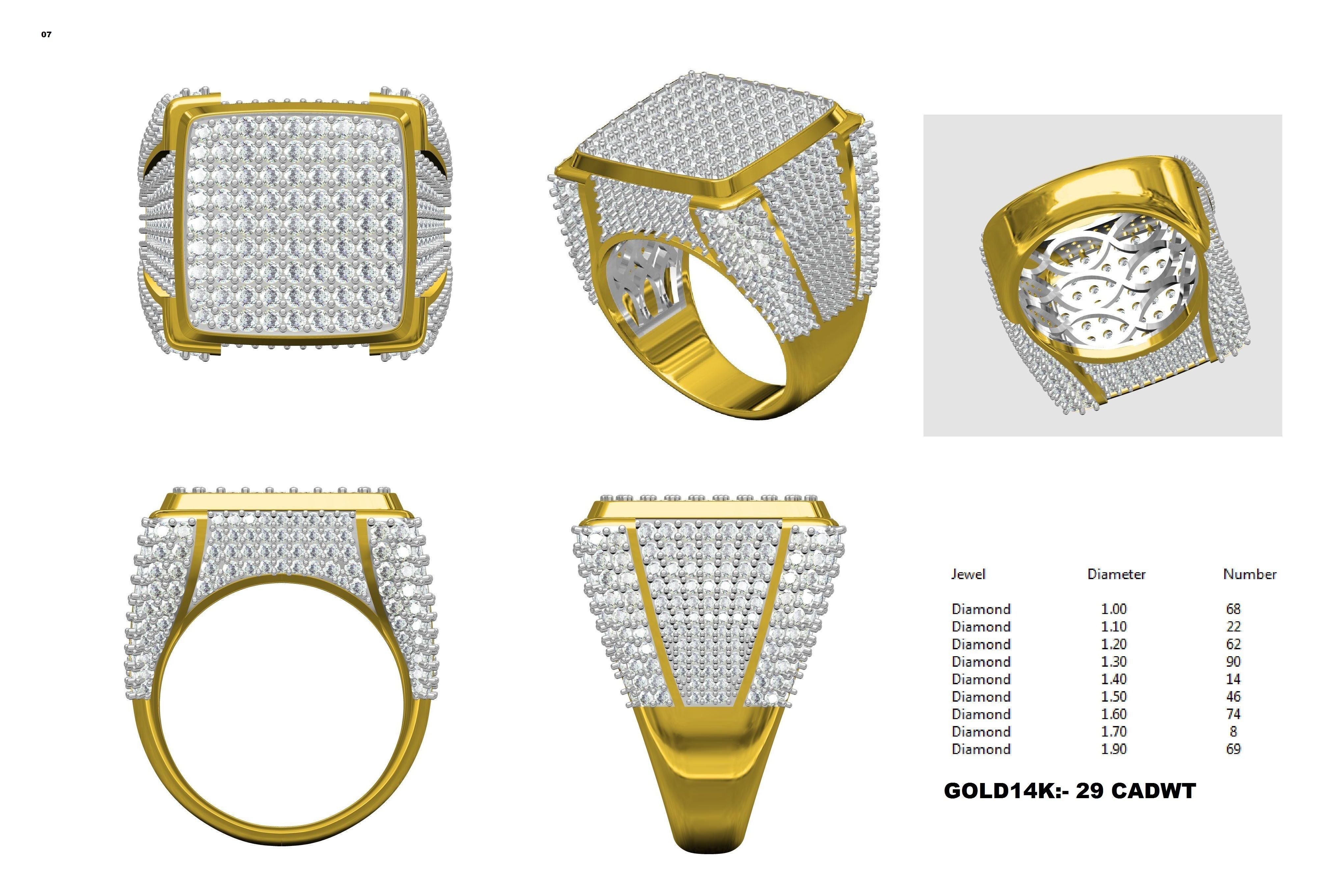 Men Ring-07 3D print model_10