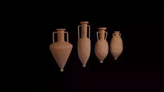 Pottery Set 1 four ancient vases