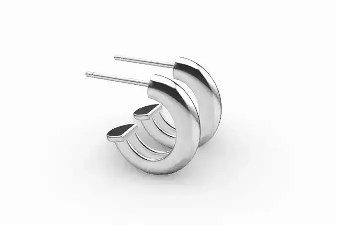 Pretty woman hoop earrings 3D print model