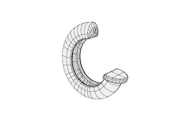 Pretty woman hoop earrings 3D print model_5