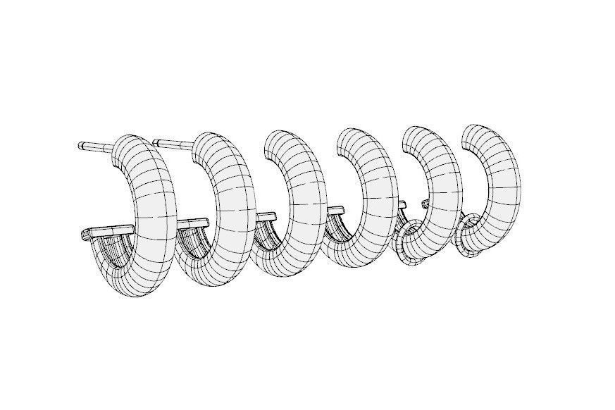 Pretty woman hoop earrings 3D print model_7