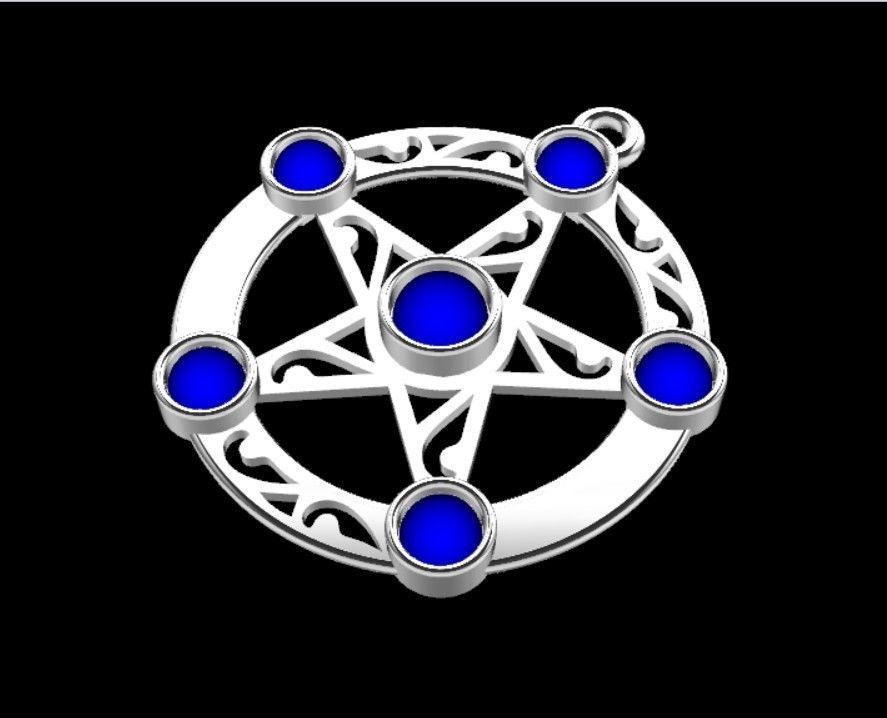 unisex pendant  3D print model_1