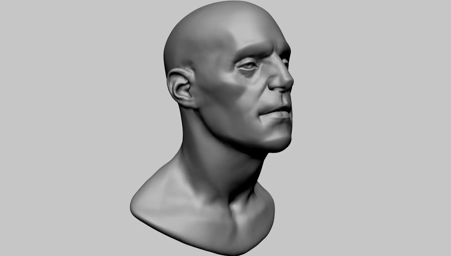 Base Male Head B 3D model_0