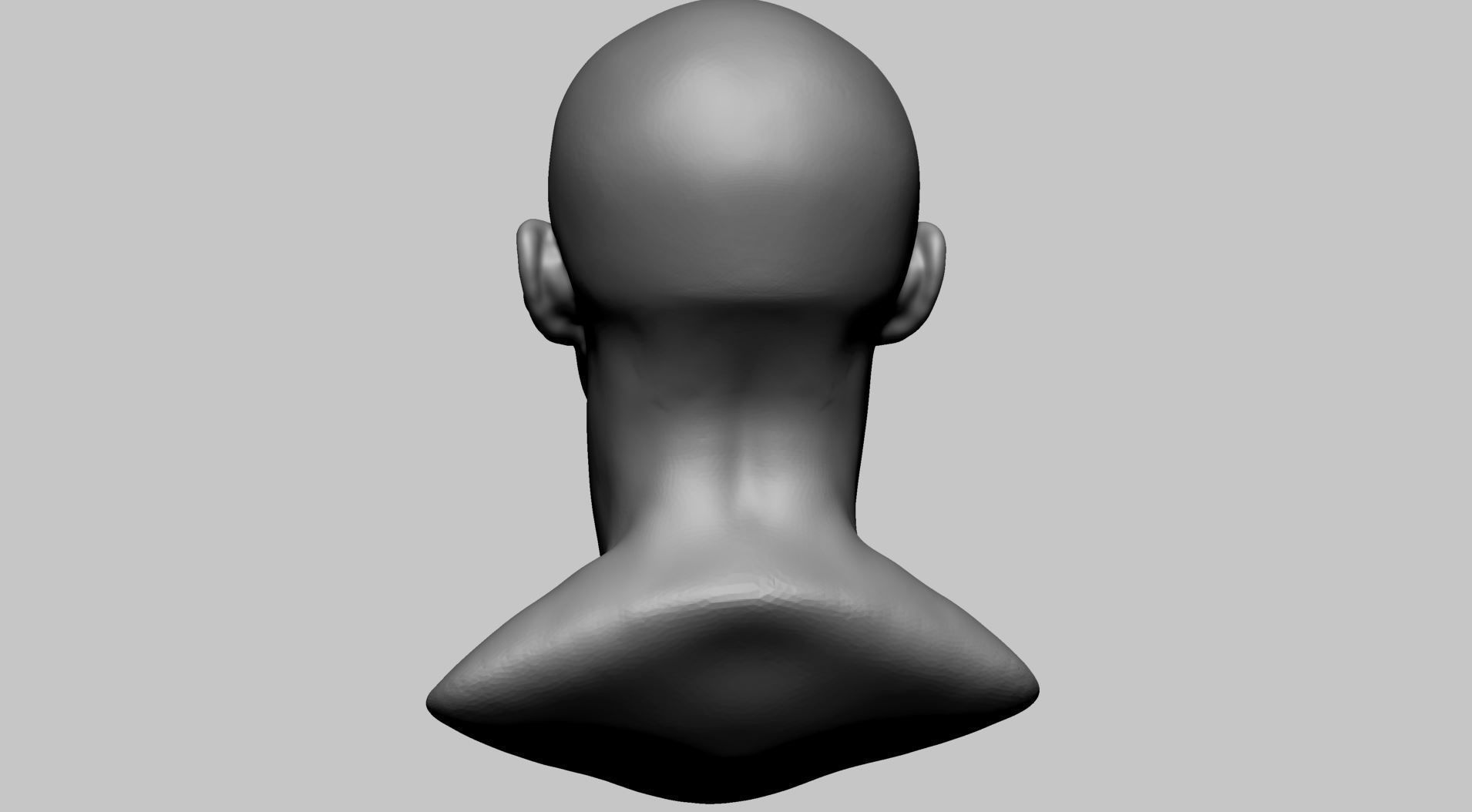 Base Male Head B 3D model_3