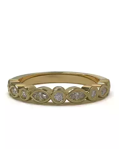 Engagement ring with marquise gem