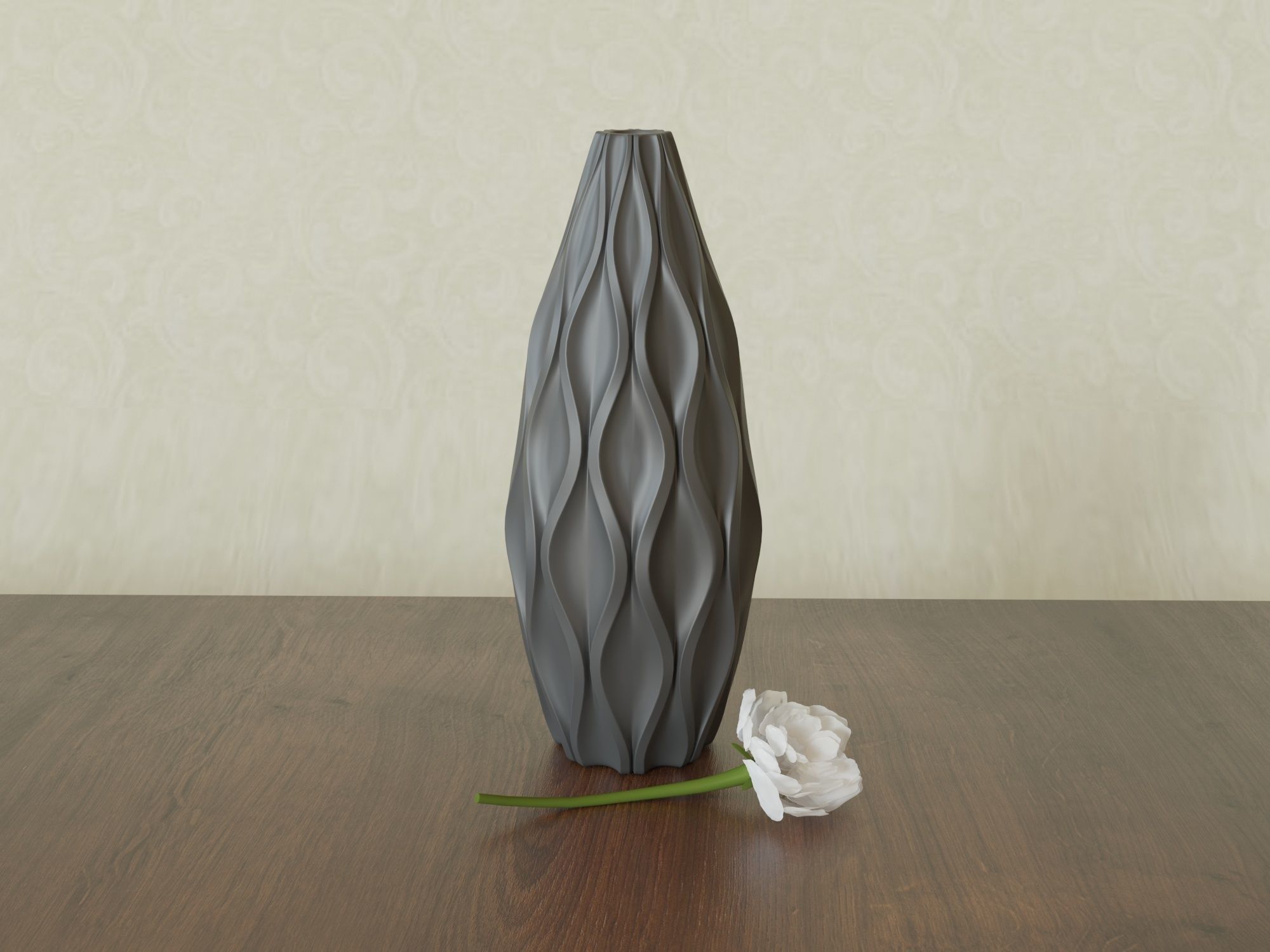 Vases Wave Free 3D model_3