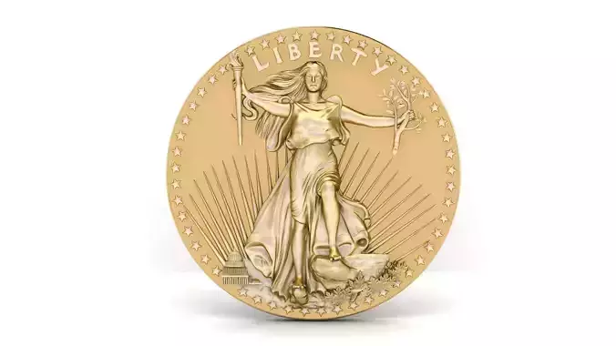 10 US Dollar Liberty Coin  3D print model