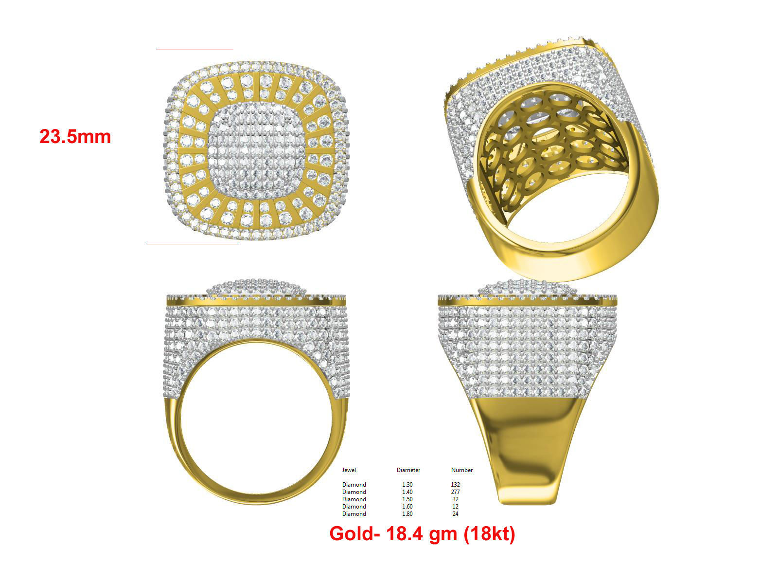 Men Ring-18 3D print model_9