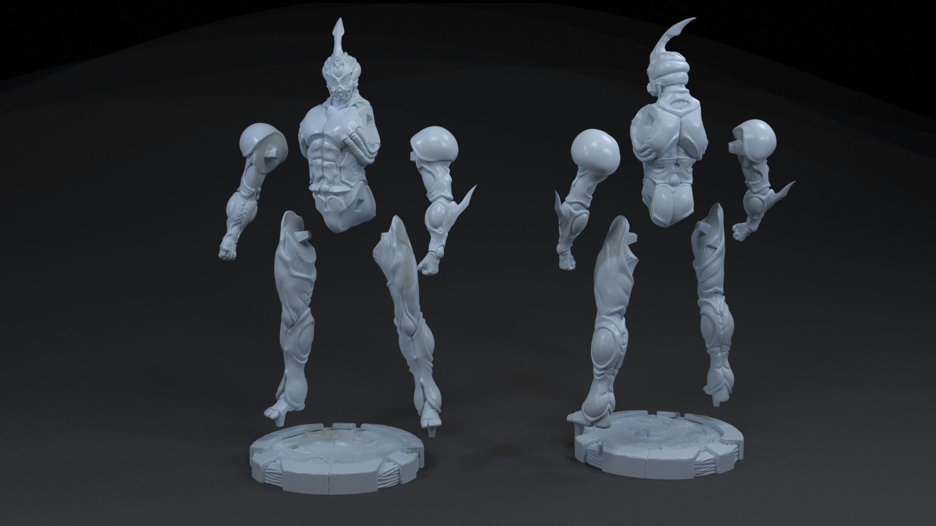 Guyver and Giuver Girl 3D print collection _8