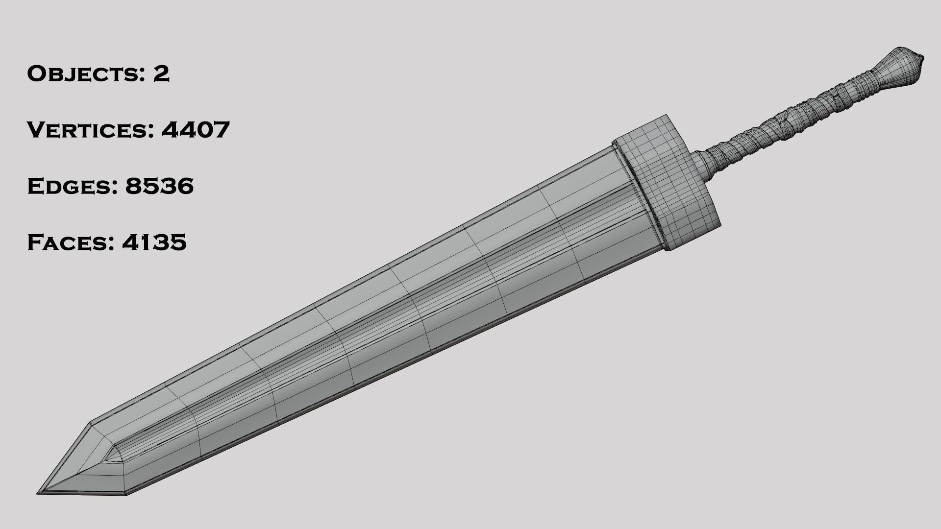 GREATSWORD from Elden Ring Fan Model  Low-poly 3D model_4