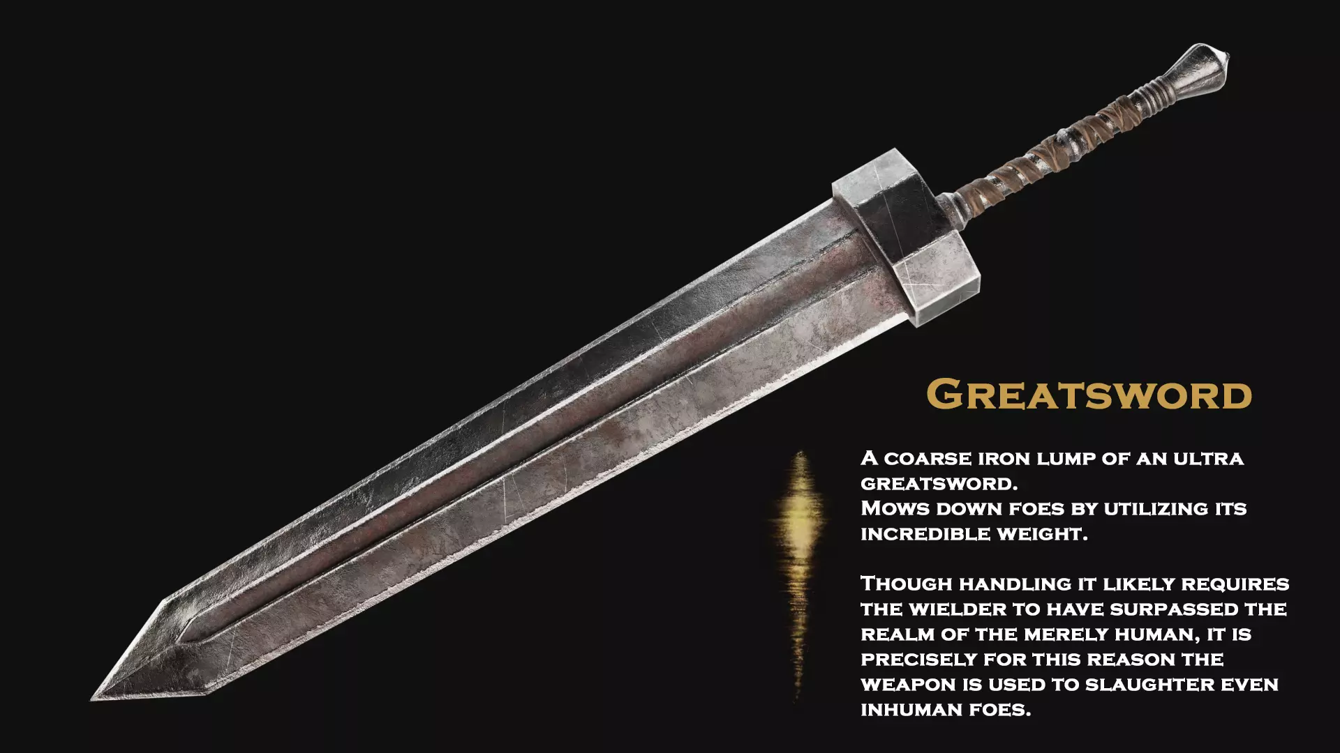 GREATSWORD from Elden Ring Fan Model  Low-poly 3D model_0