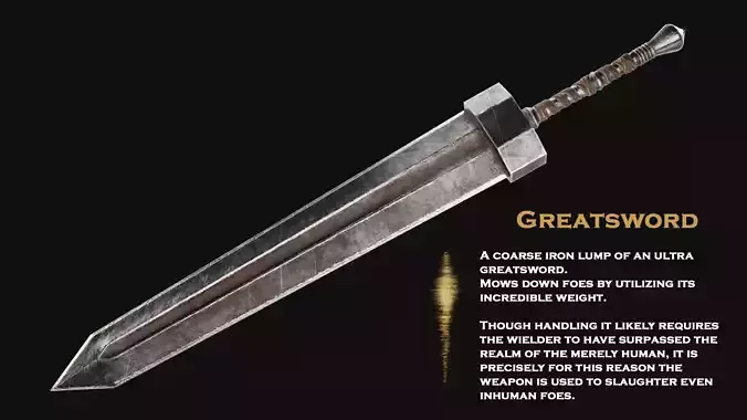  GREATSWORD from Elden Ring Fan Model  Low-poly 3D model