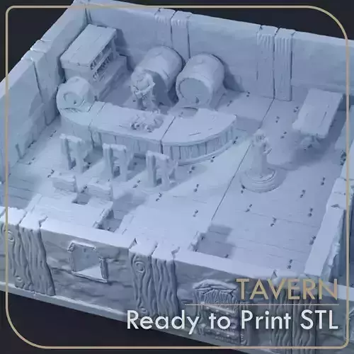 Tavern set for DnD game 3D Model Collection
