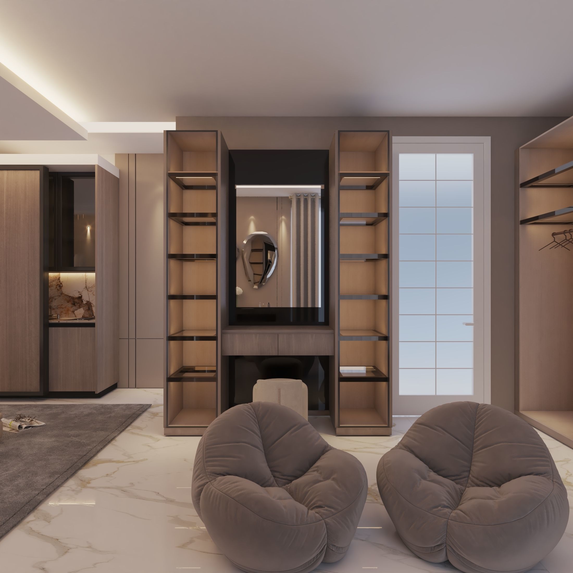 Bedroom interior scene 3D with Closets 3D model | CGTrader