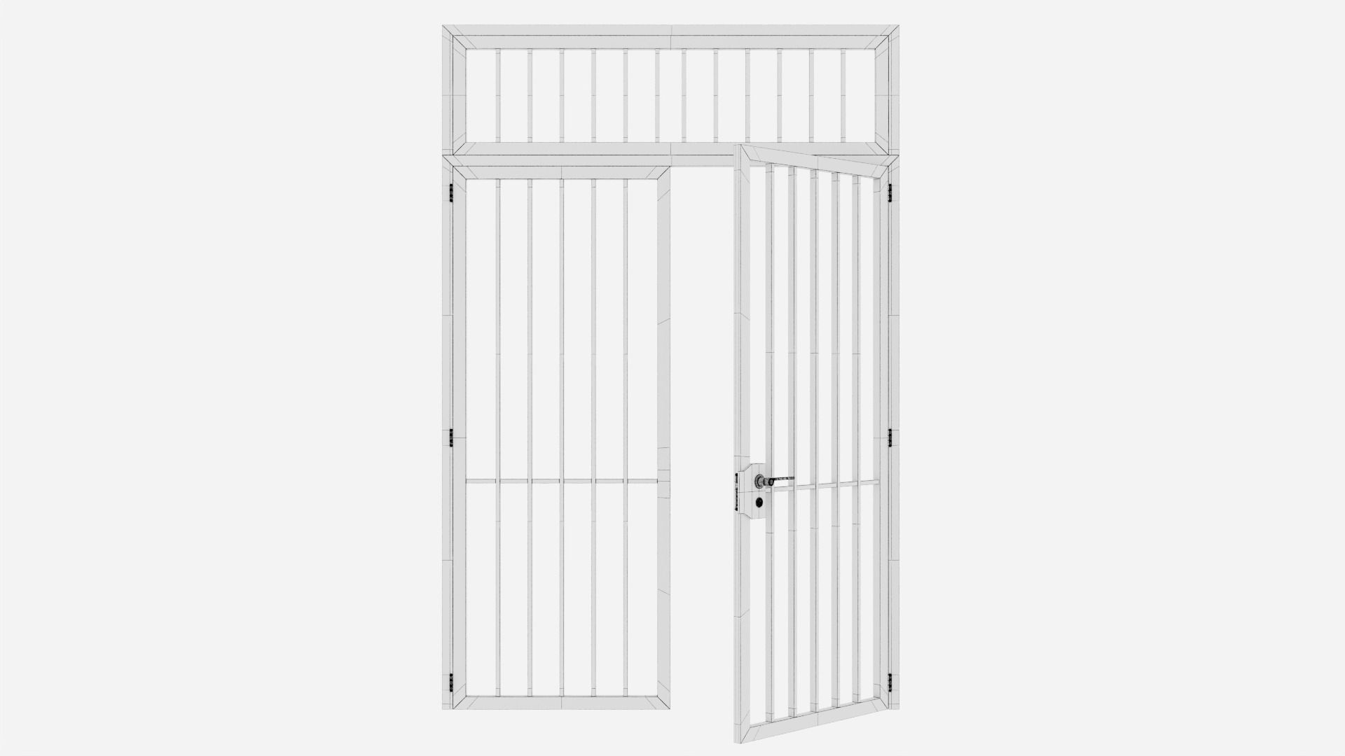 Aluminium door 38 3D model_6