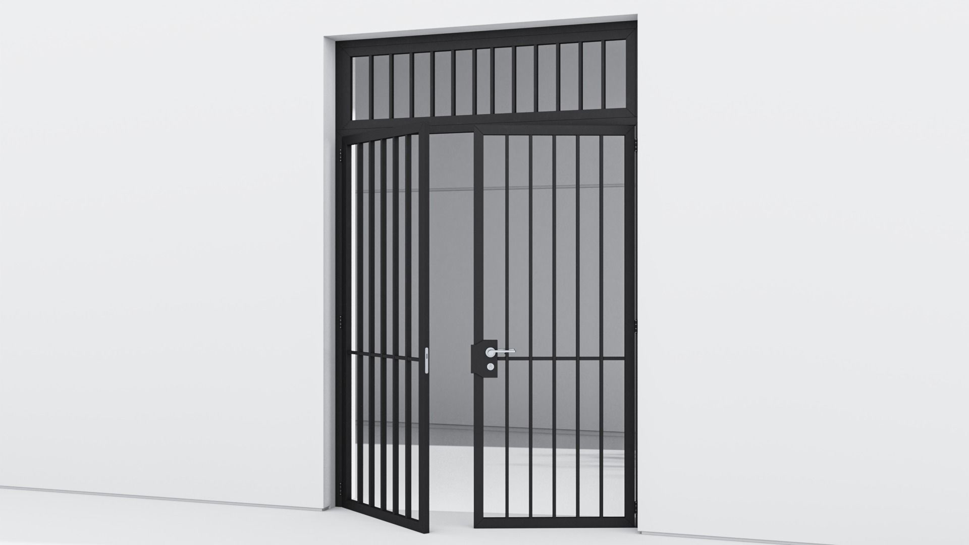 Aluminium door 38 3D model_2