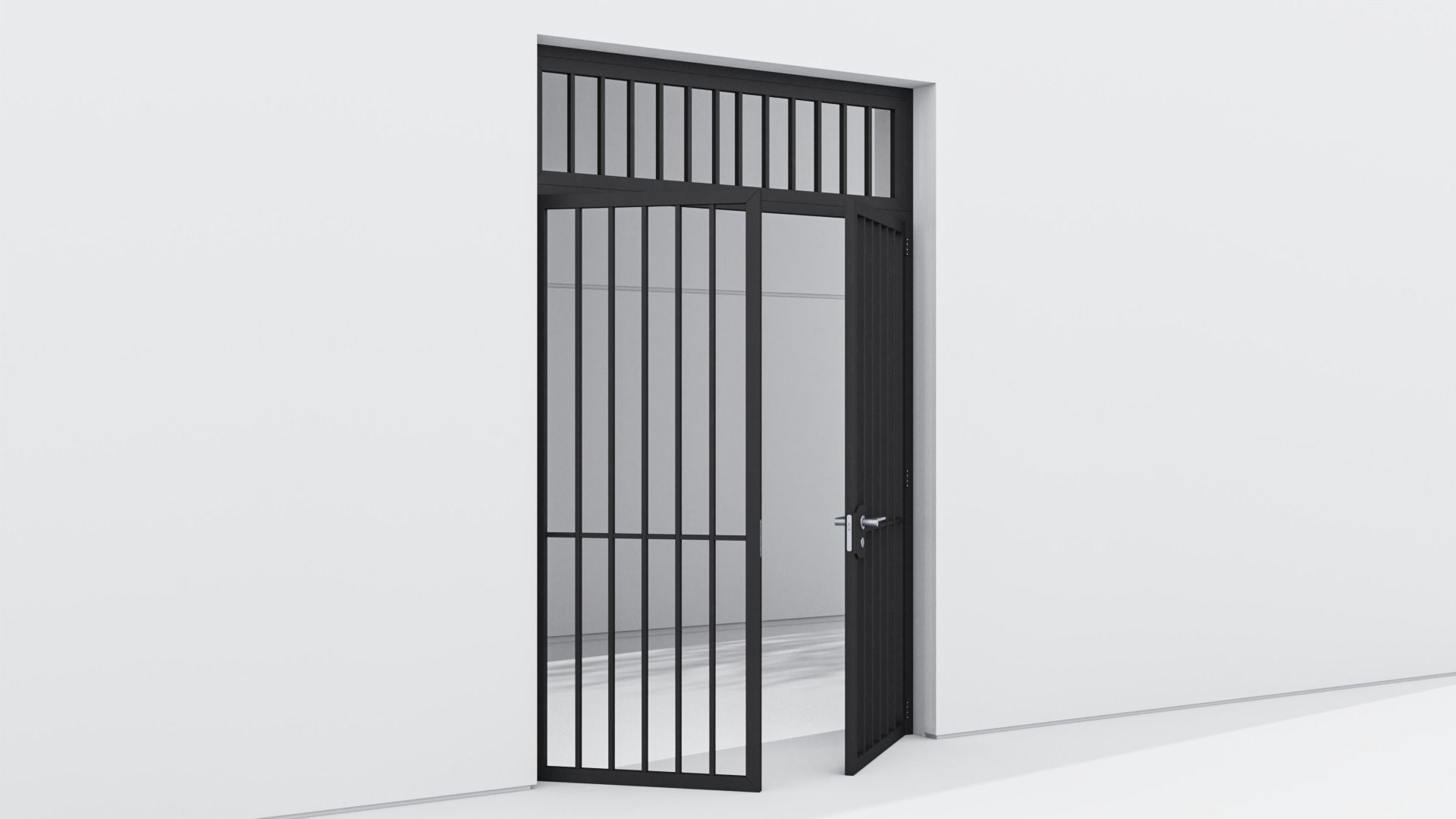Aluminium door 38 3D model_3