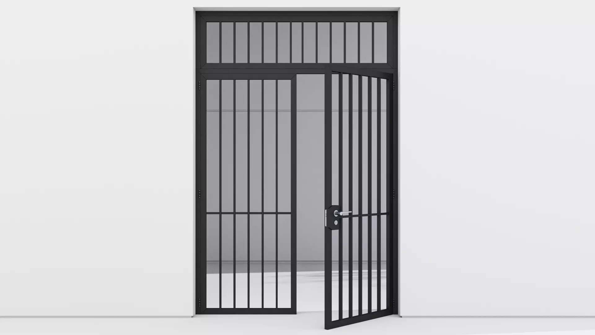 Aluminium door 38 3D model_0