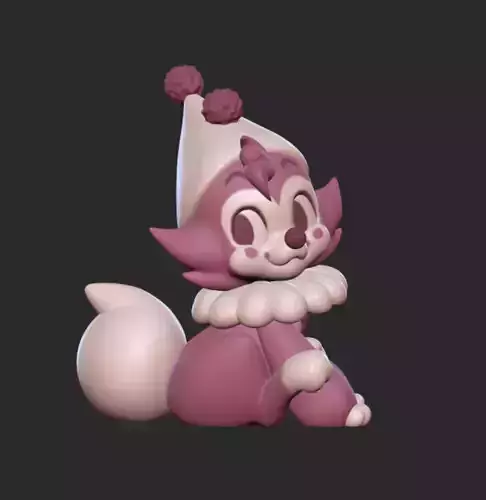 Cute Carnival Clown Dog Guy 3D print model