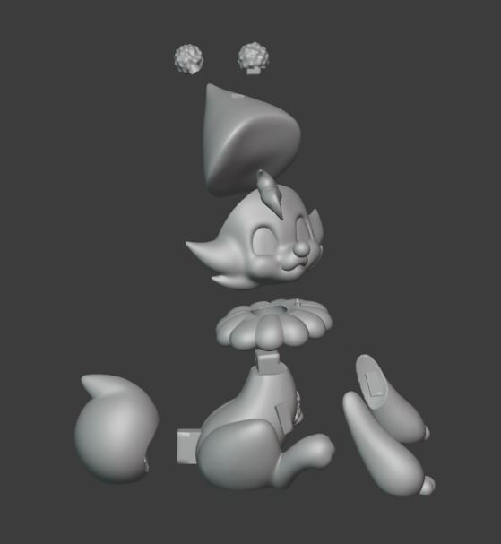Cute Carnival Clown Dog Guy 3D print model_1