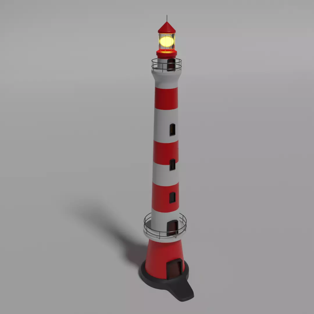Light house Free 3D model_0