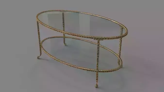 Portsmouth Oval Coffee Table Gold