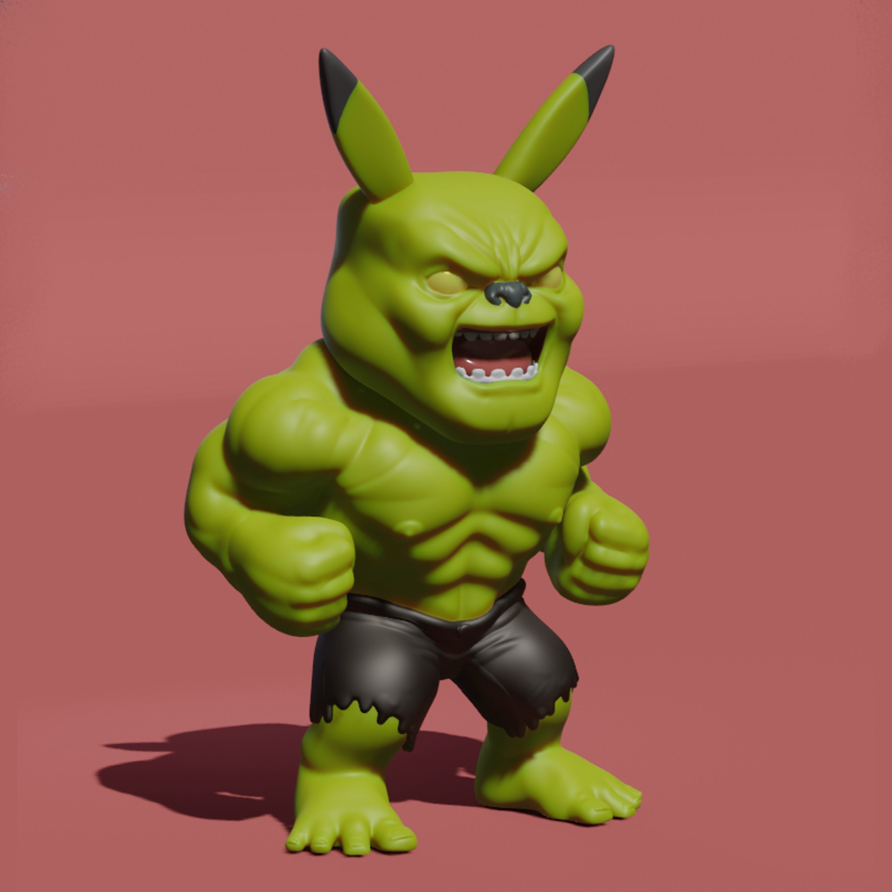 Phulk marvel hulk minifigure 3D print model_3