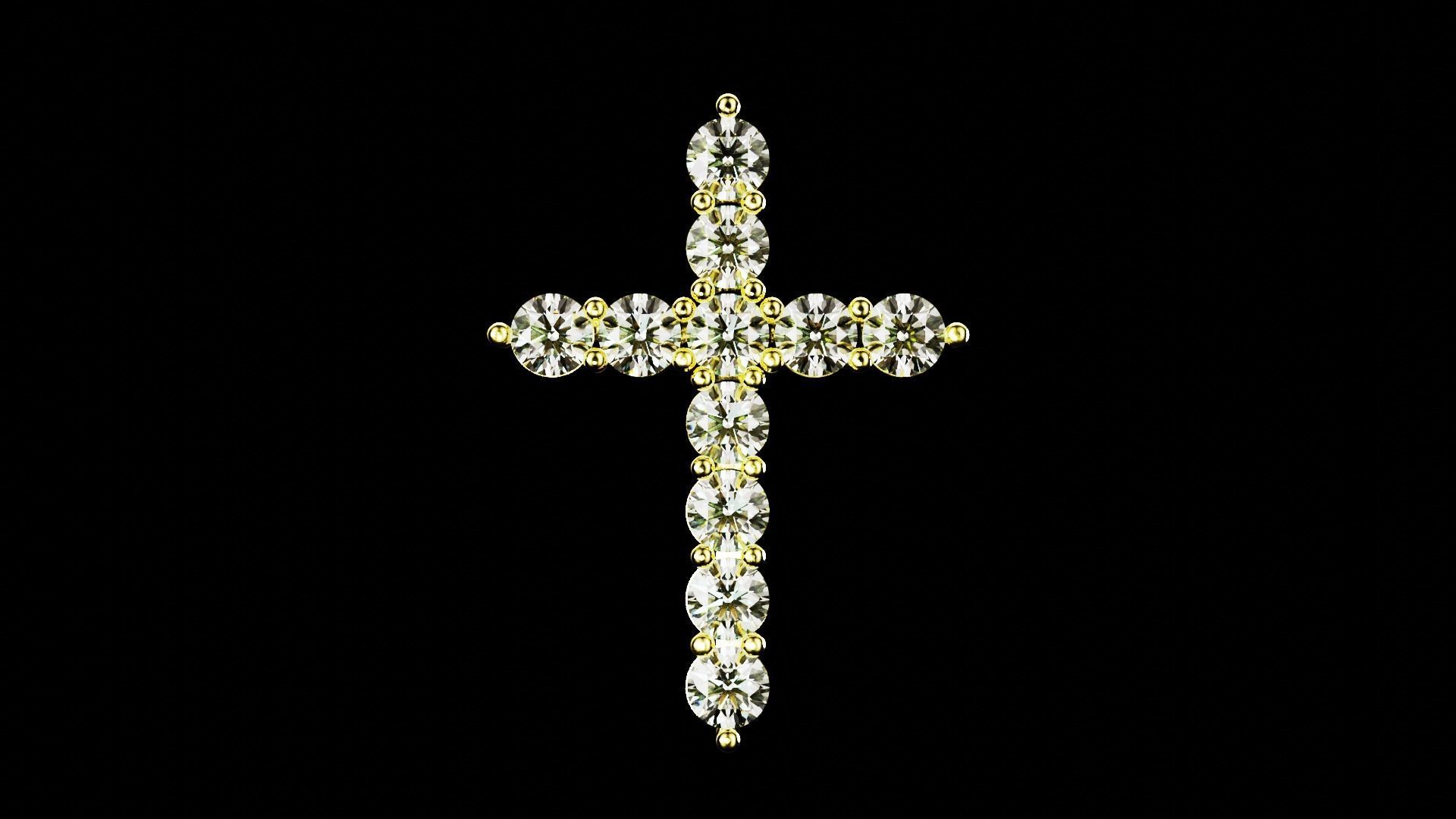 Tiffany Cross Pendant 3D print model_6