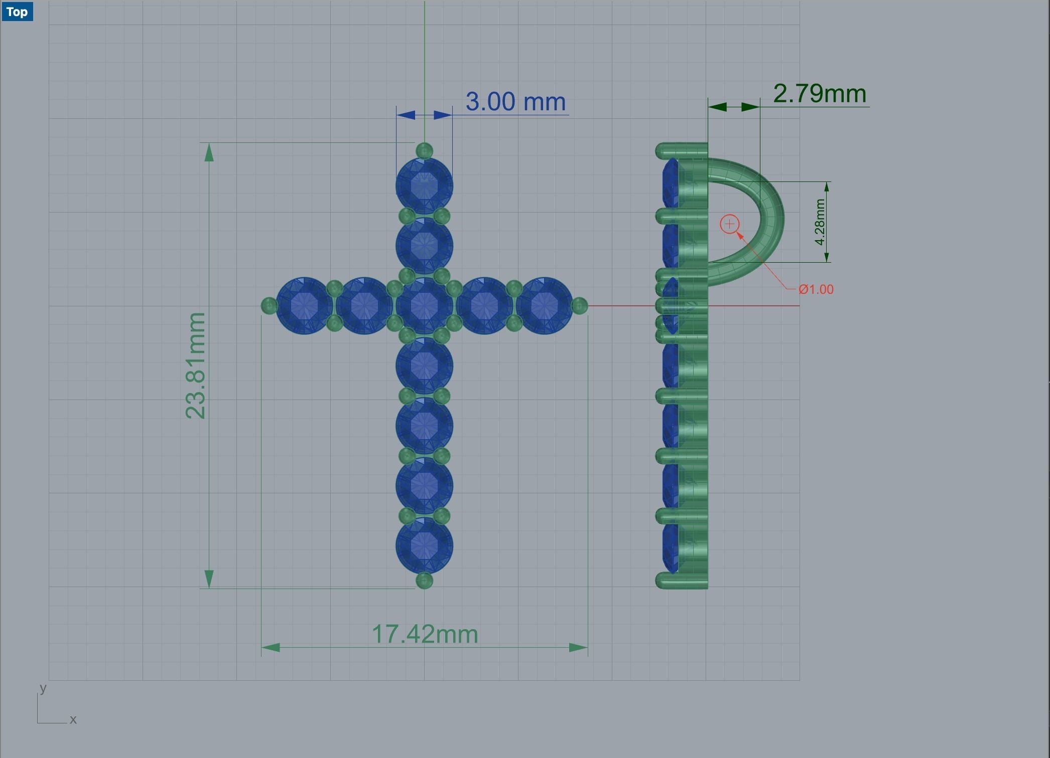Tiffany Cross Pendant 3D print model_15