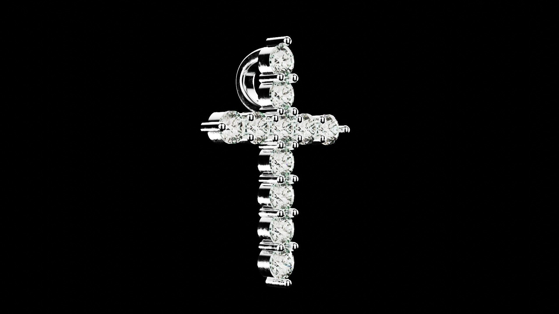 Tiffany Cross Pendant 3D print model_4