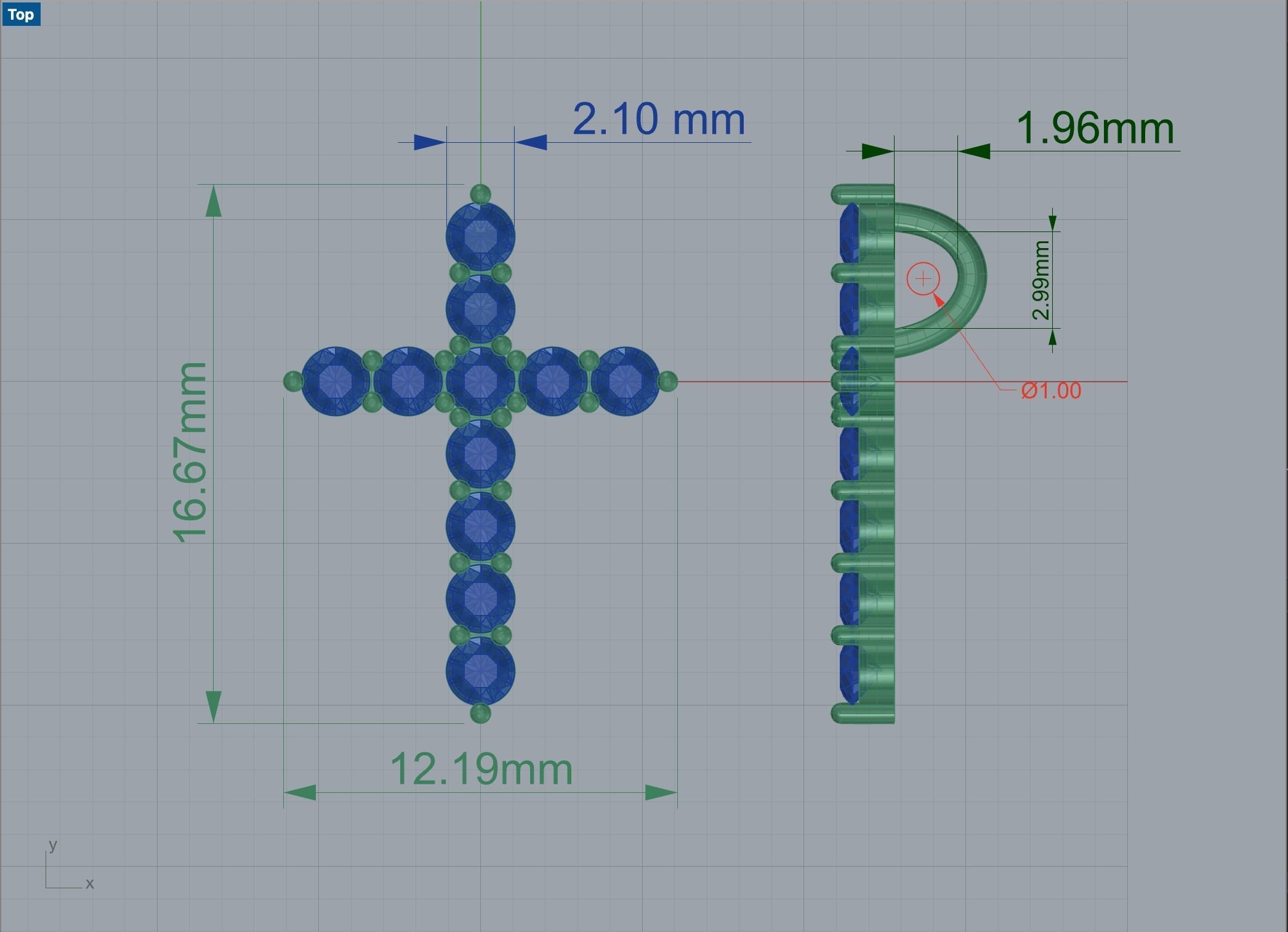 Tiffany Cross Pendant 3D print model_13
