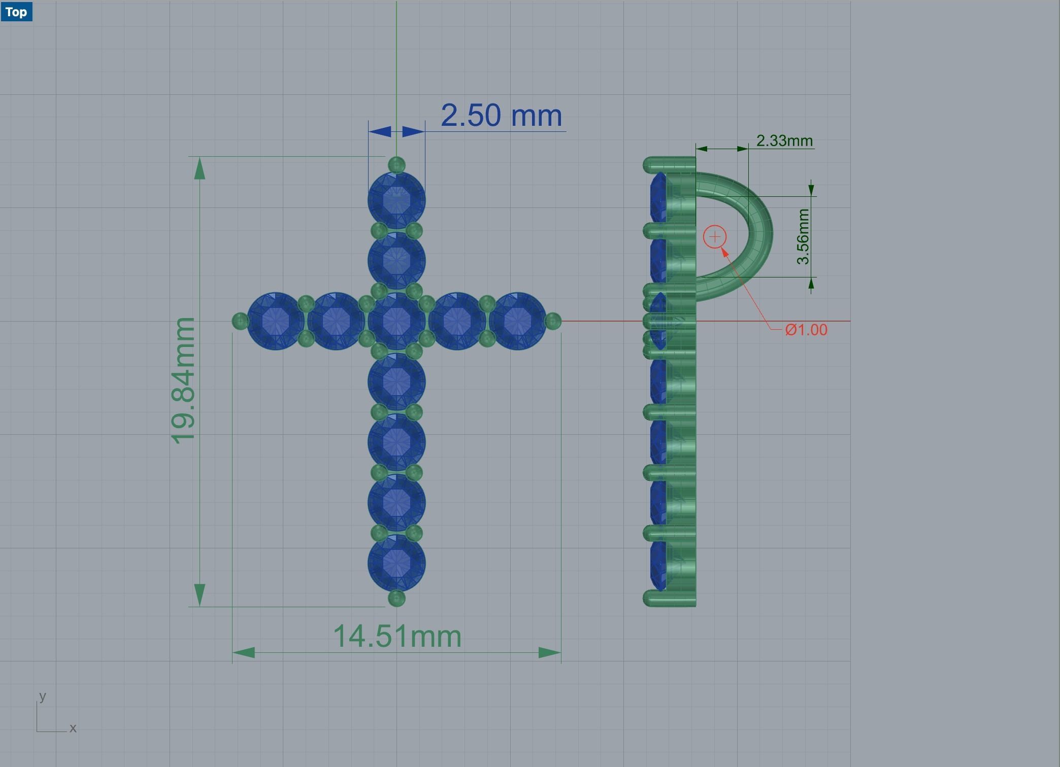 Tiffany Cross Pendant 3D print model_14