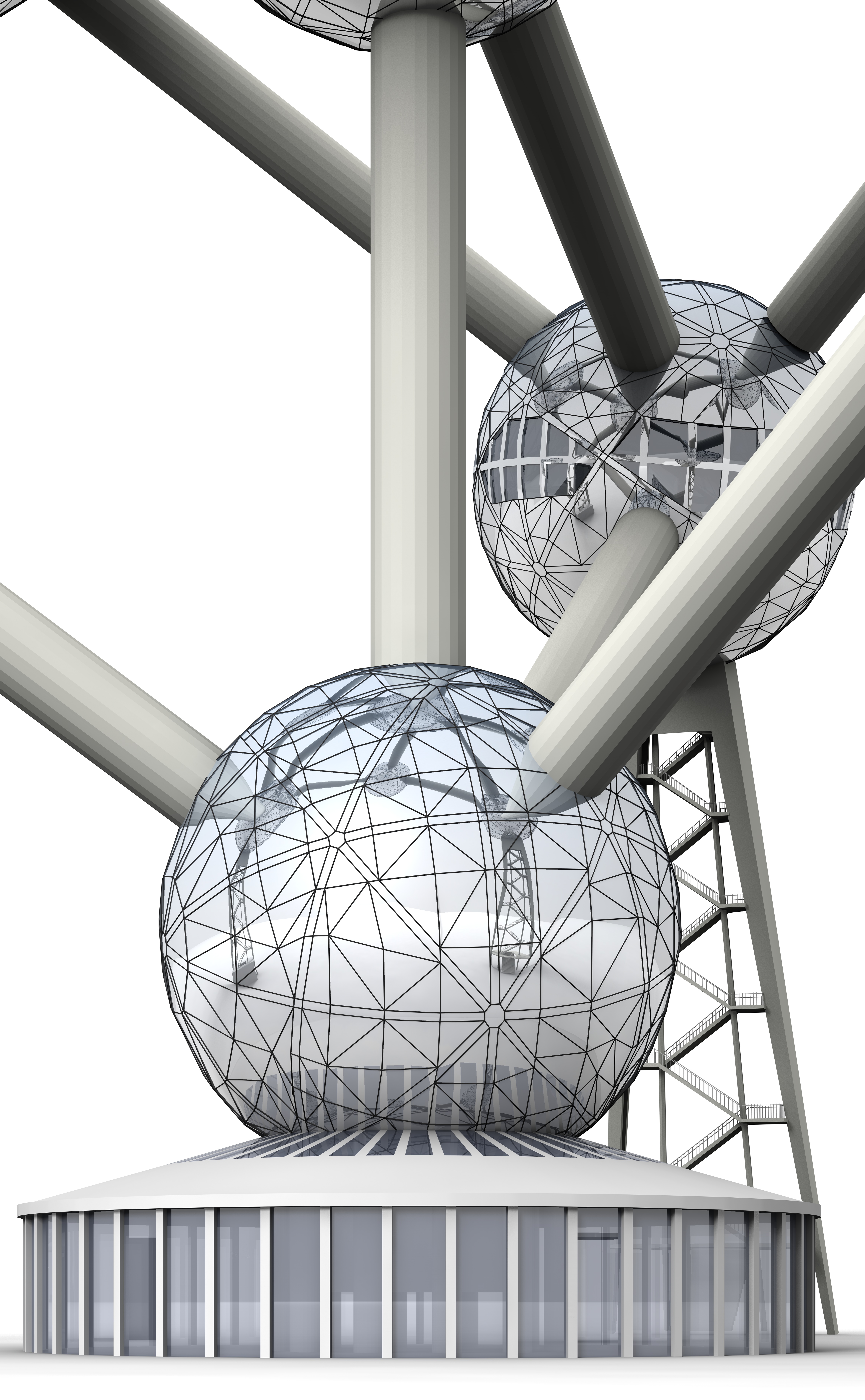 Atomium brussels ferris wheel 3D model_6