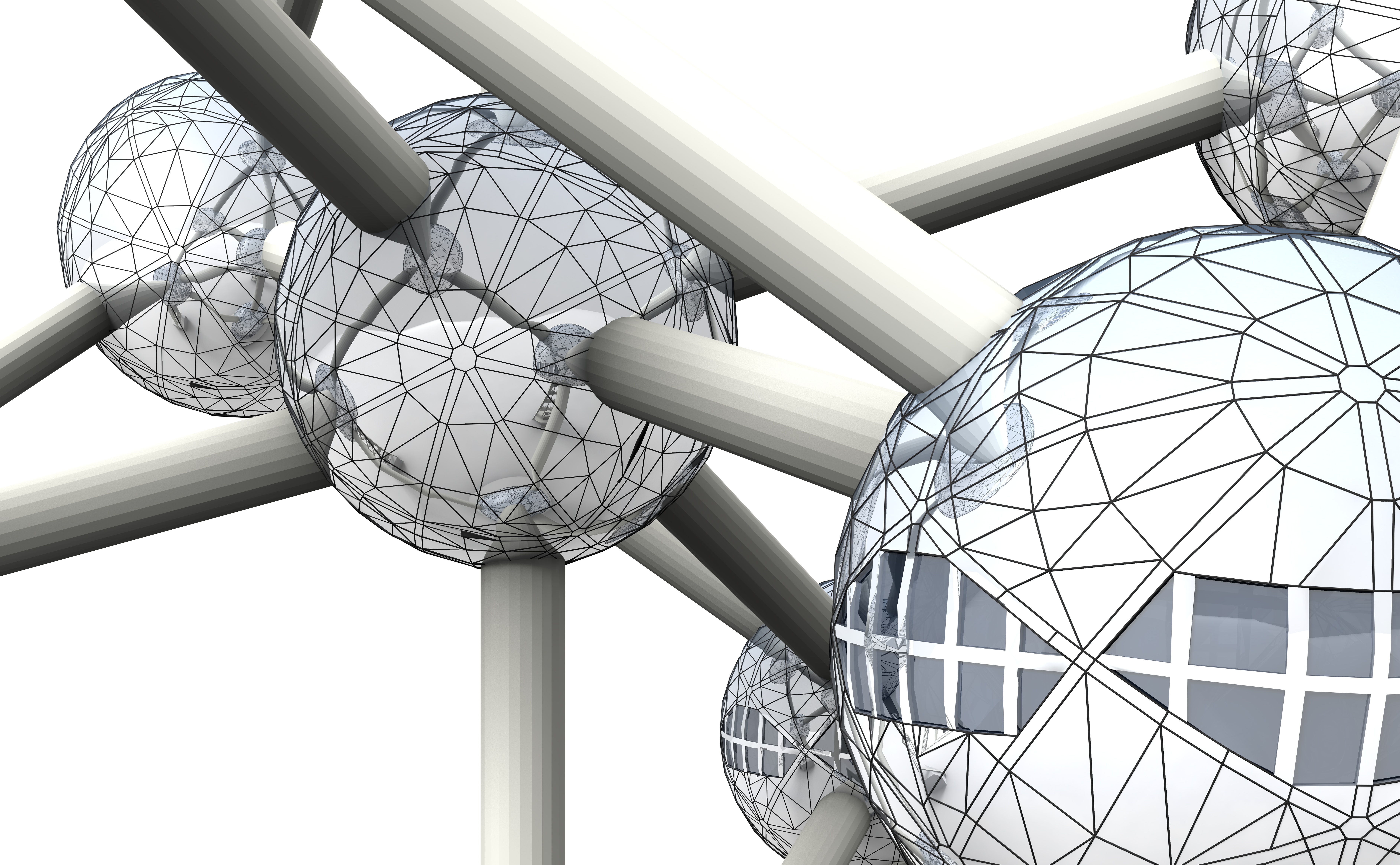 Atomium brussels ferris wheel 3D model_4