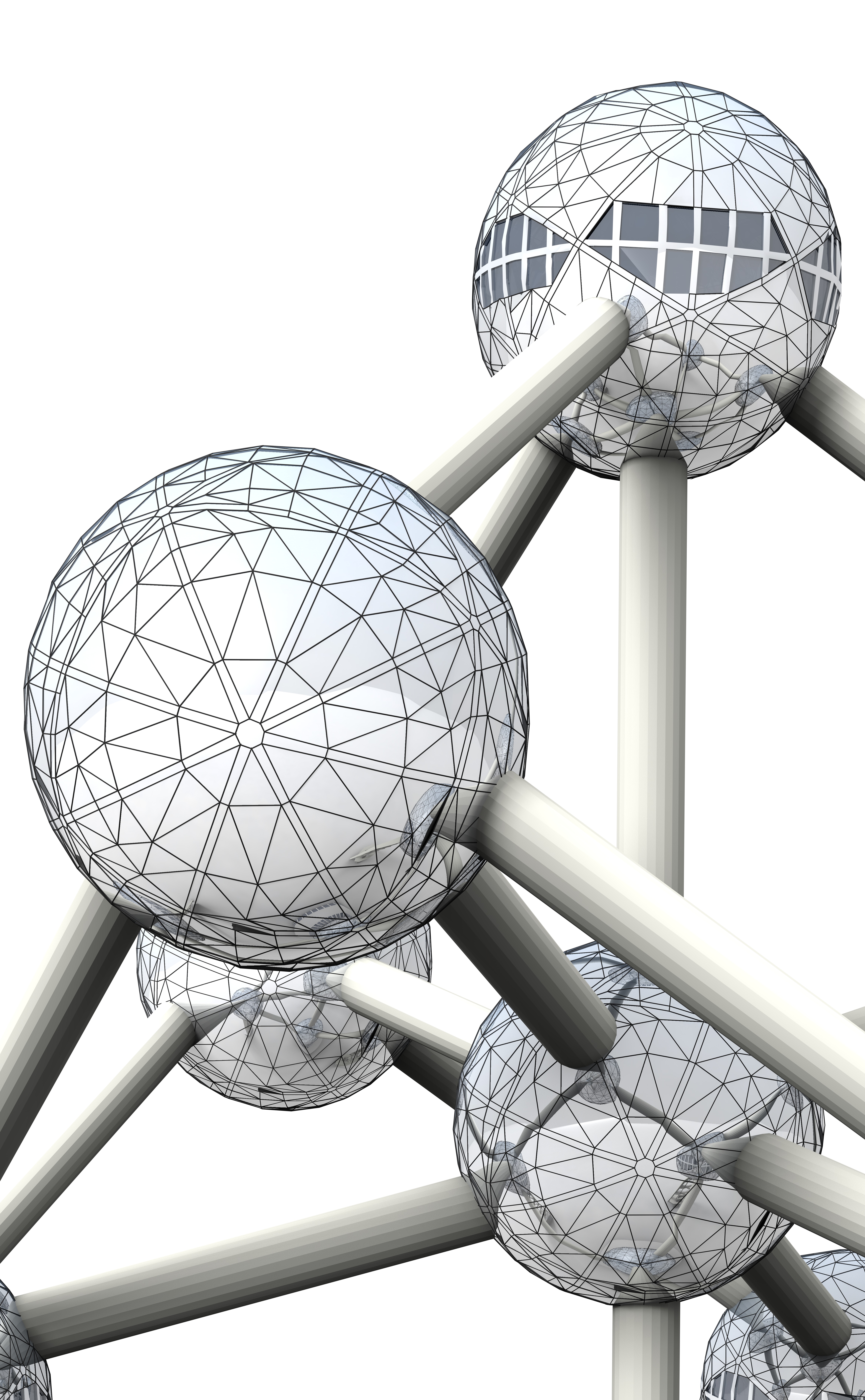 Atomium brussels ferris wheel 3D model_5