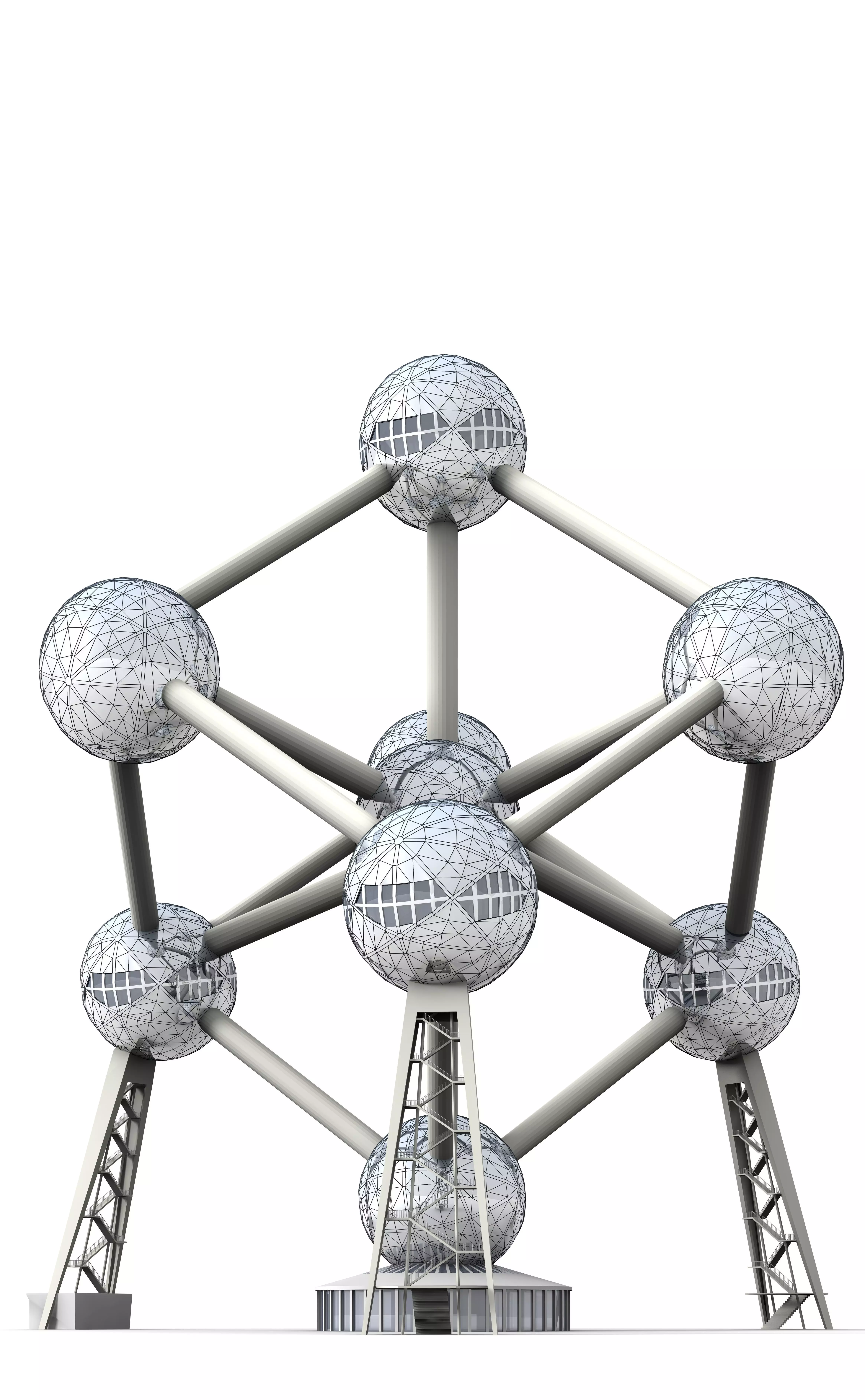 Atomium brussels ferris wheel 3D model_0