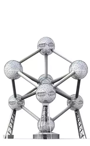 Atomium brussels ferris wheel 3D model