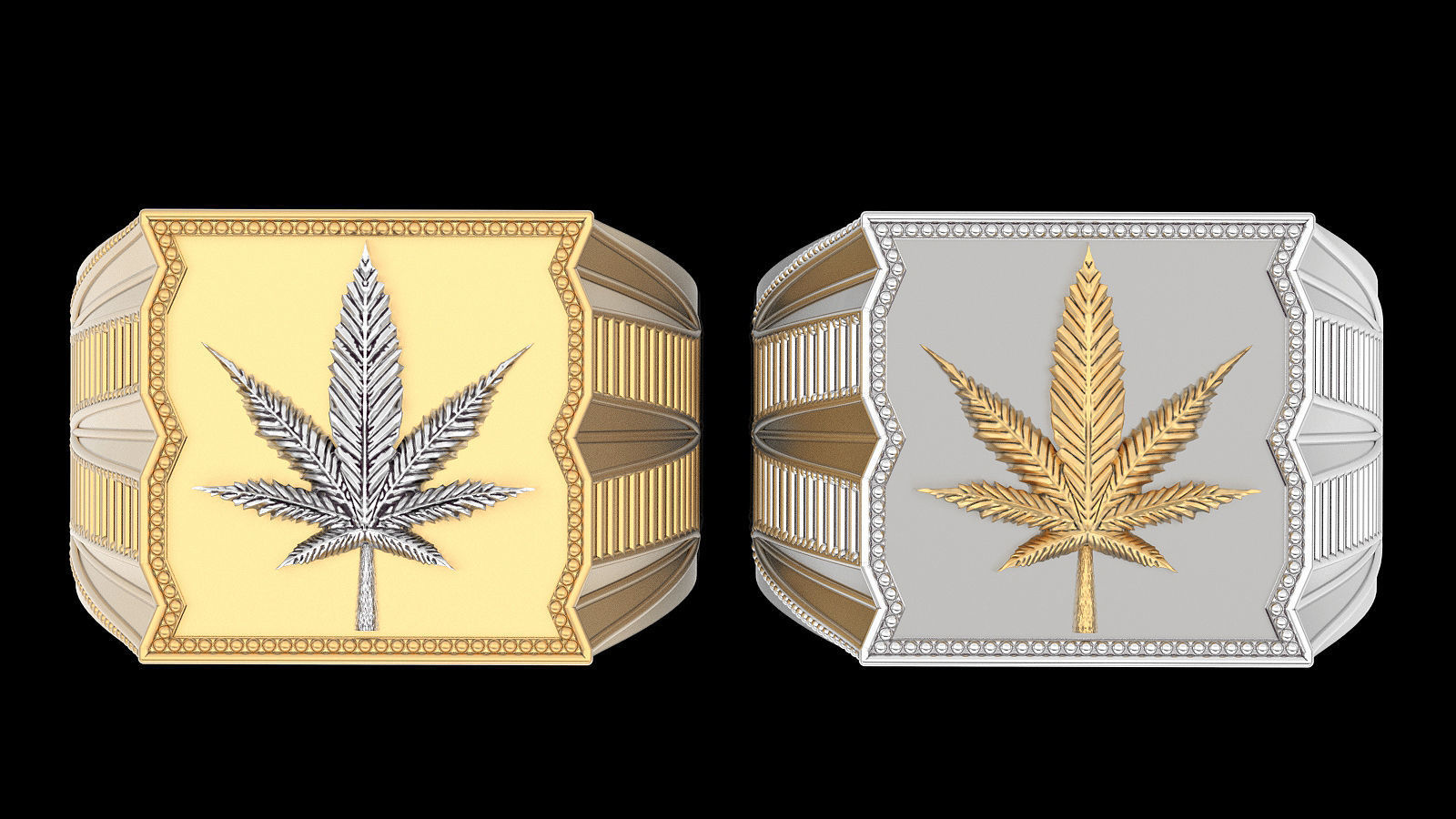 Marijana ring silver gold sterling printable jewelry 3D model 3D print model_2