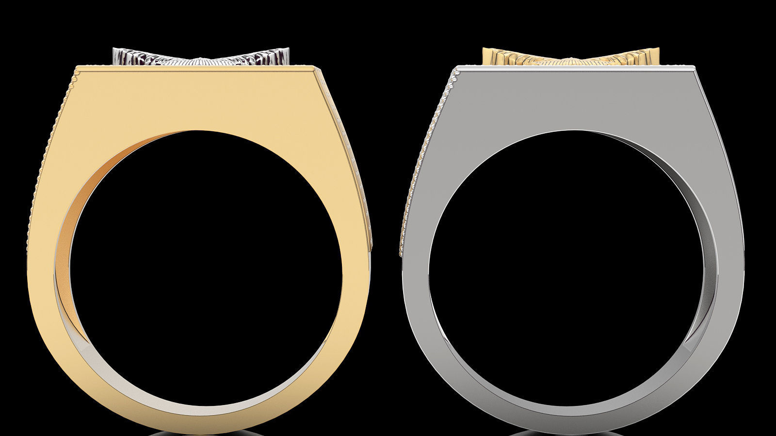 Marijana ring silver gold sterling printable jewelry 3D model 3D print model_4