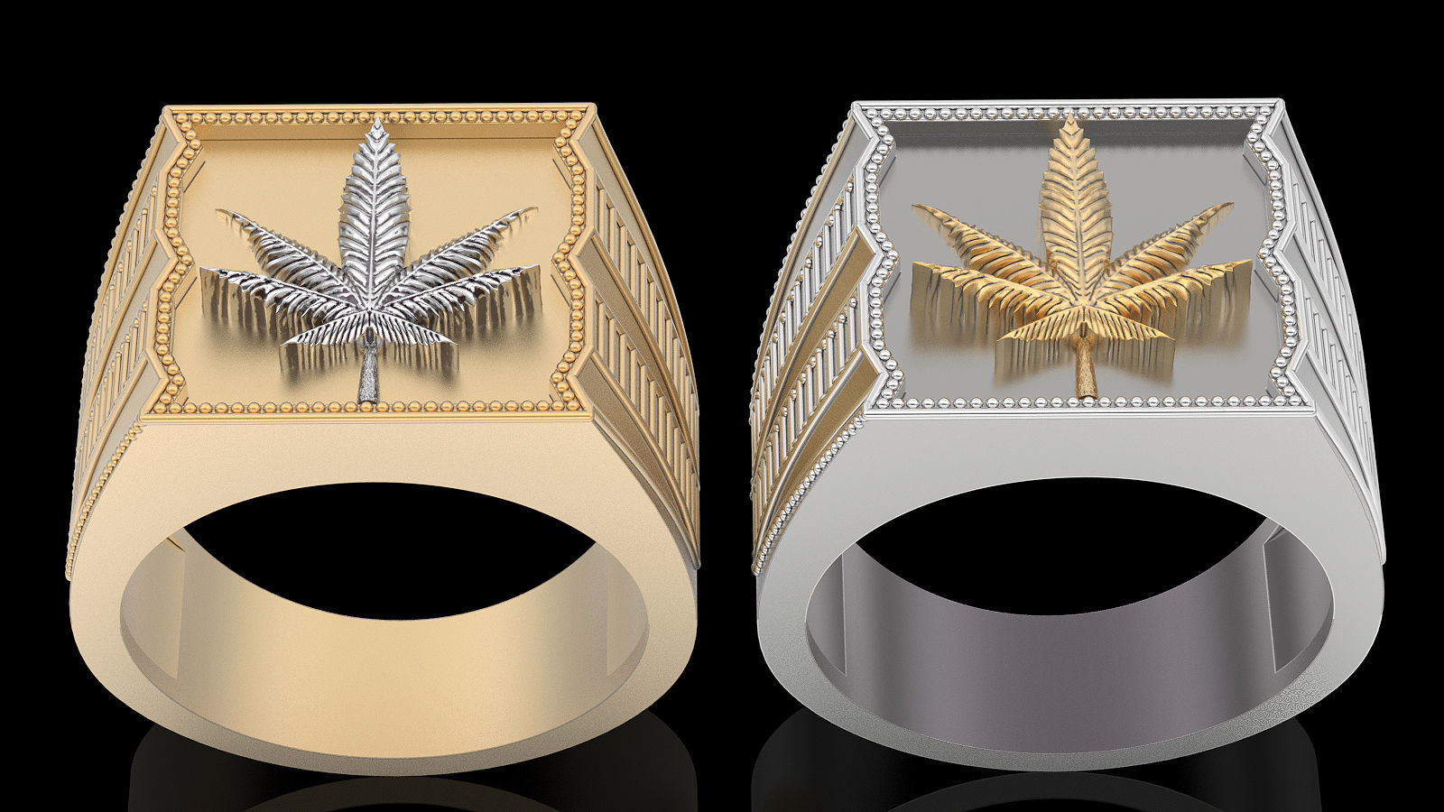 Marijana ring silver gold sterling printable jewelry 3D model 3D print model_1
