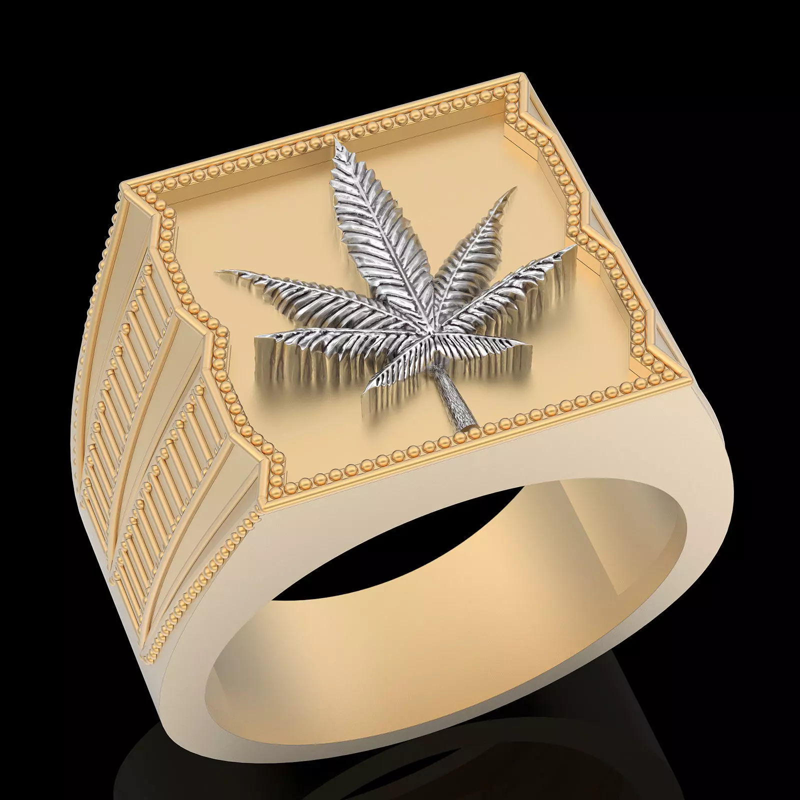 Marijana ring silver gold sterling printable jewelry 3D model 3D print model_0