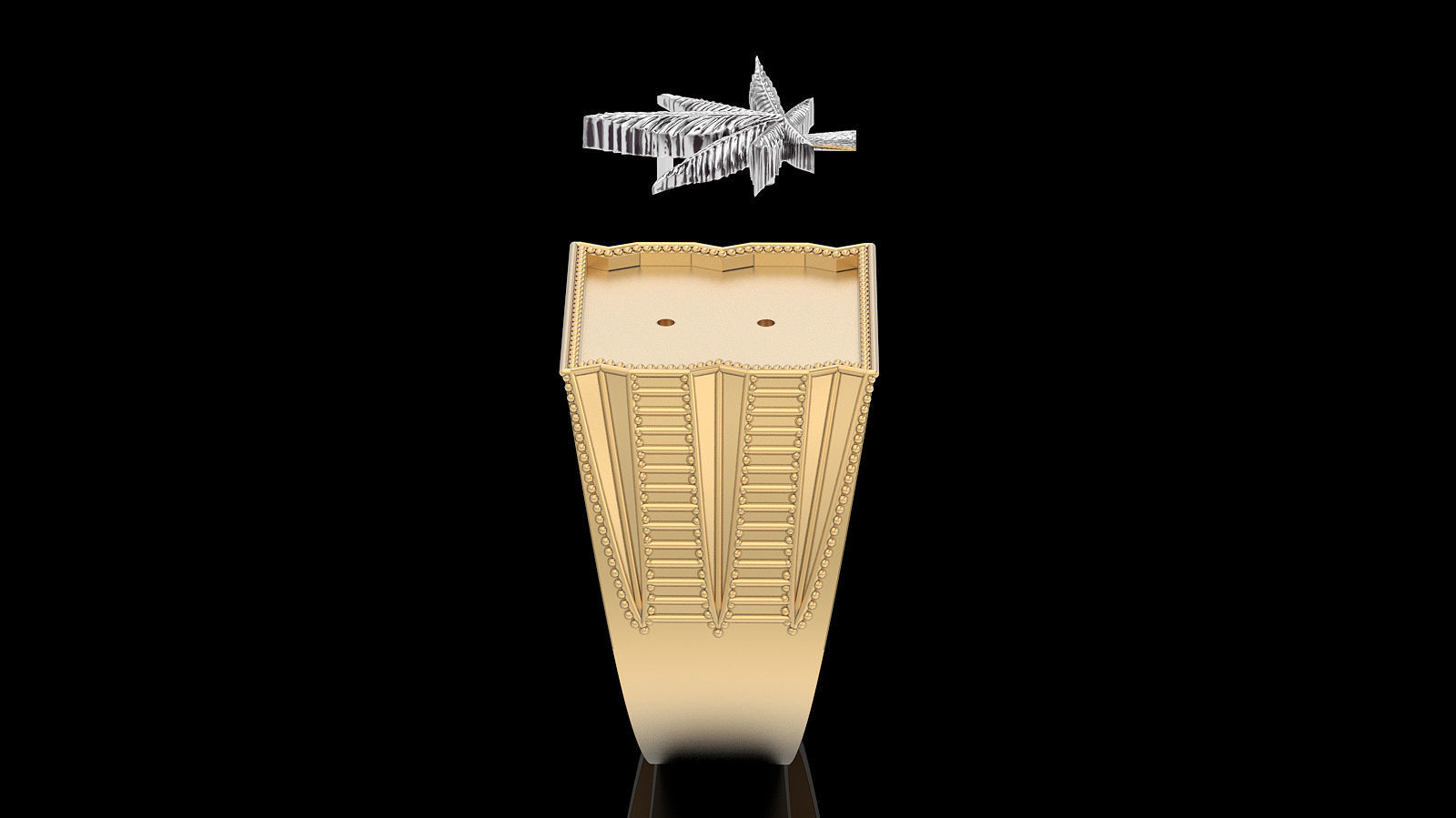 Marijana ring silver gold sterling printable jewelry 3D model 3D print model_5