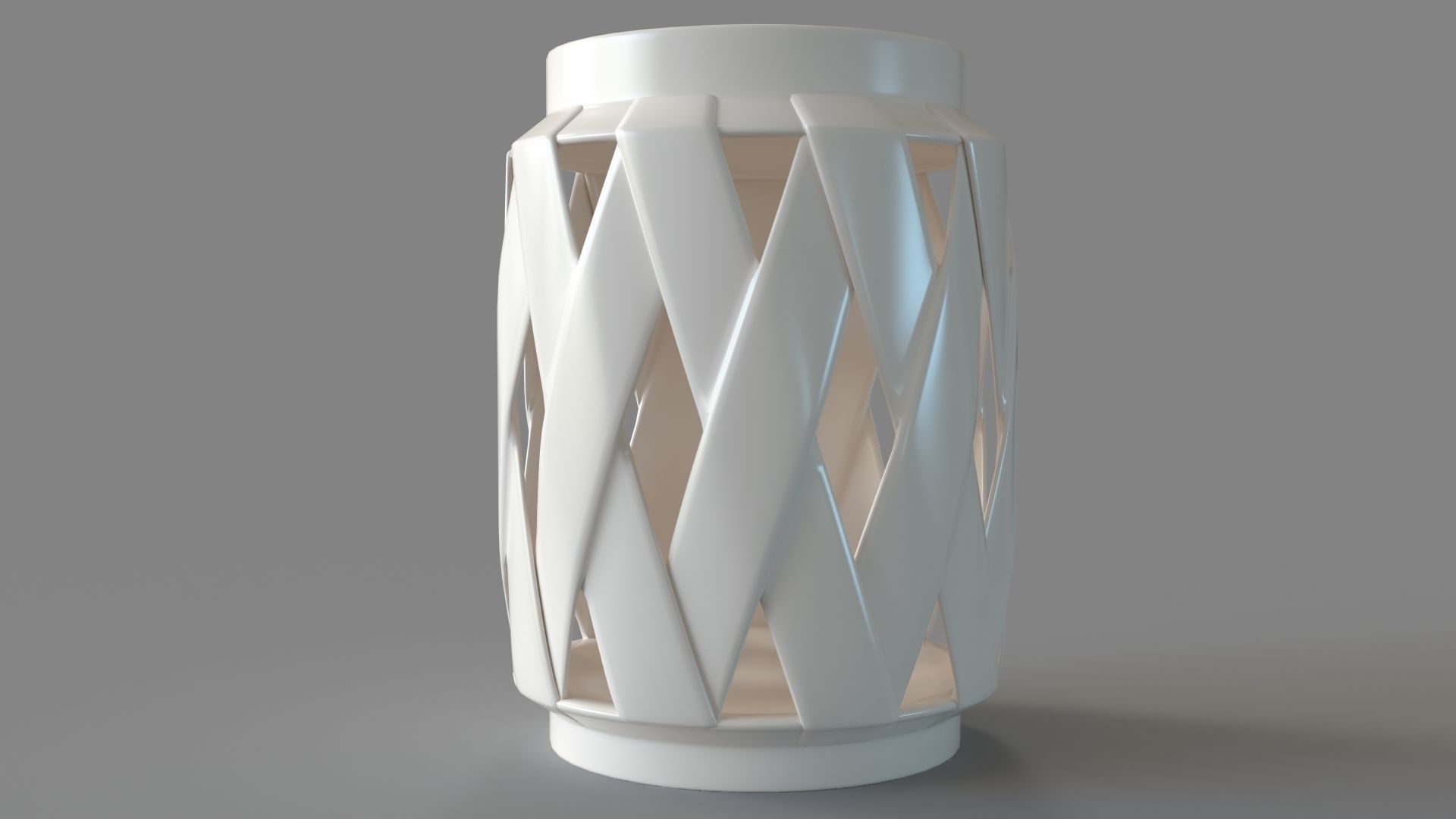 Lattice Ceramic Side Table 3D model_4