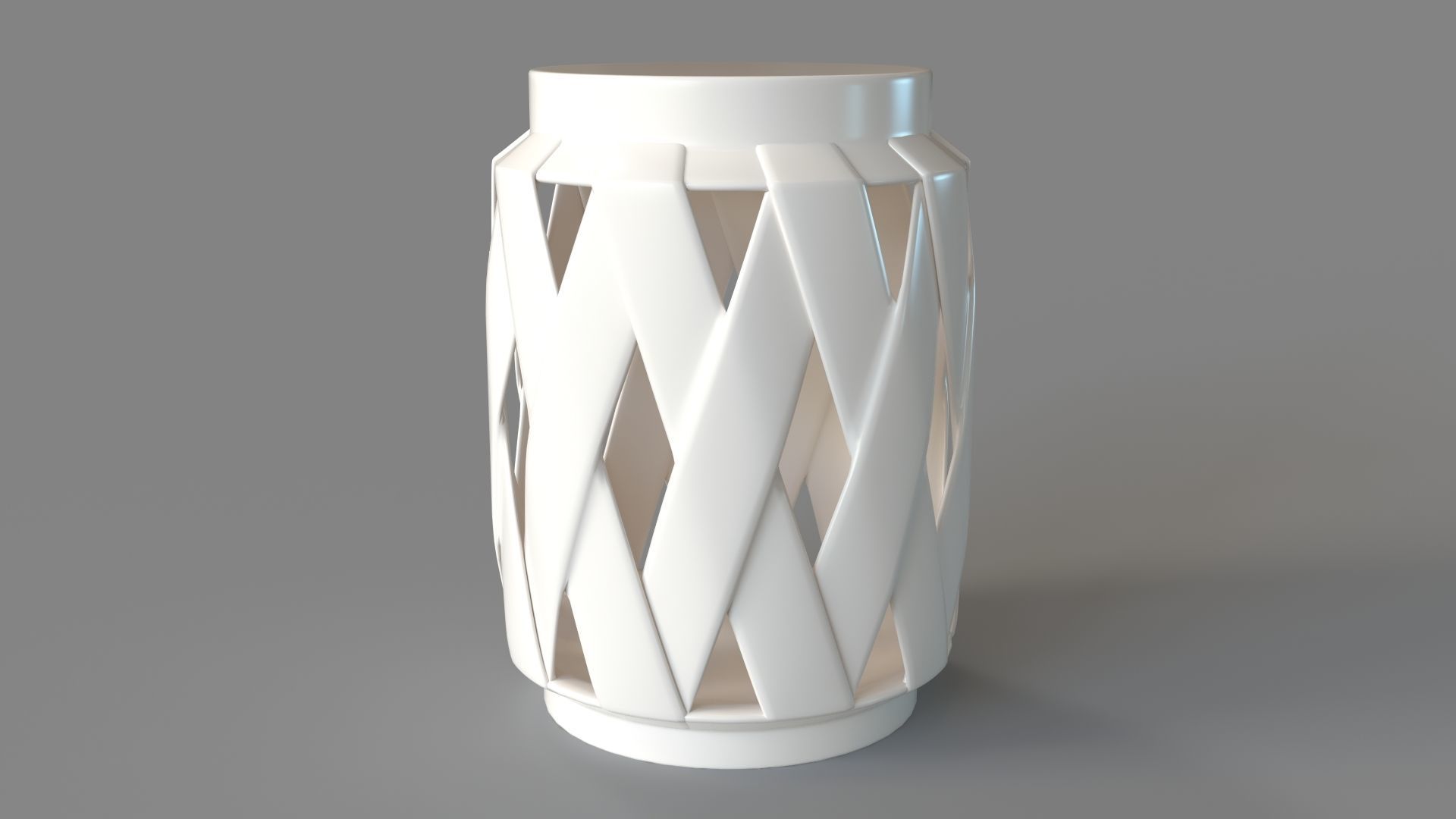 Lattice Ceramic Side Table 3D model_1
