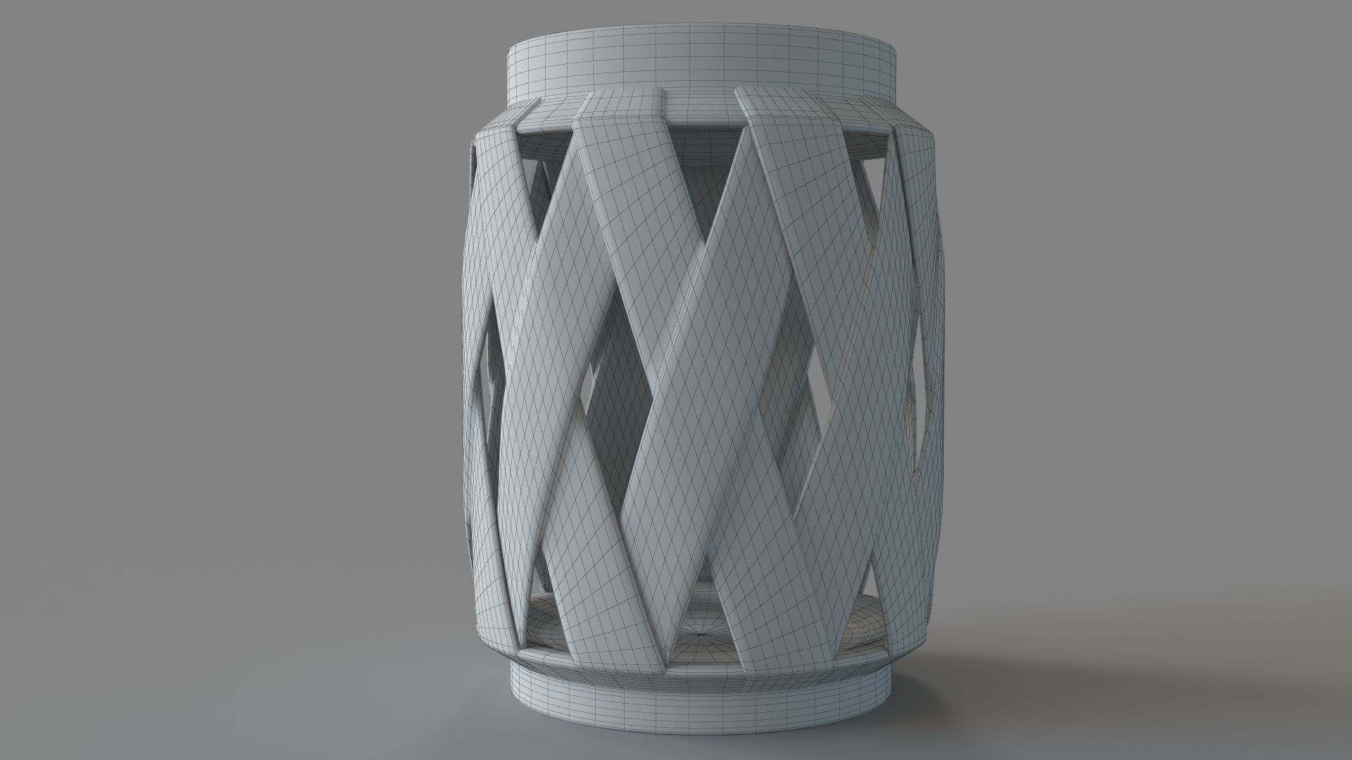 Lattice Ceramic Side Table 3D model_5
