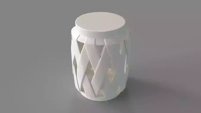 Lattice Ceramic Side Table
