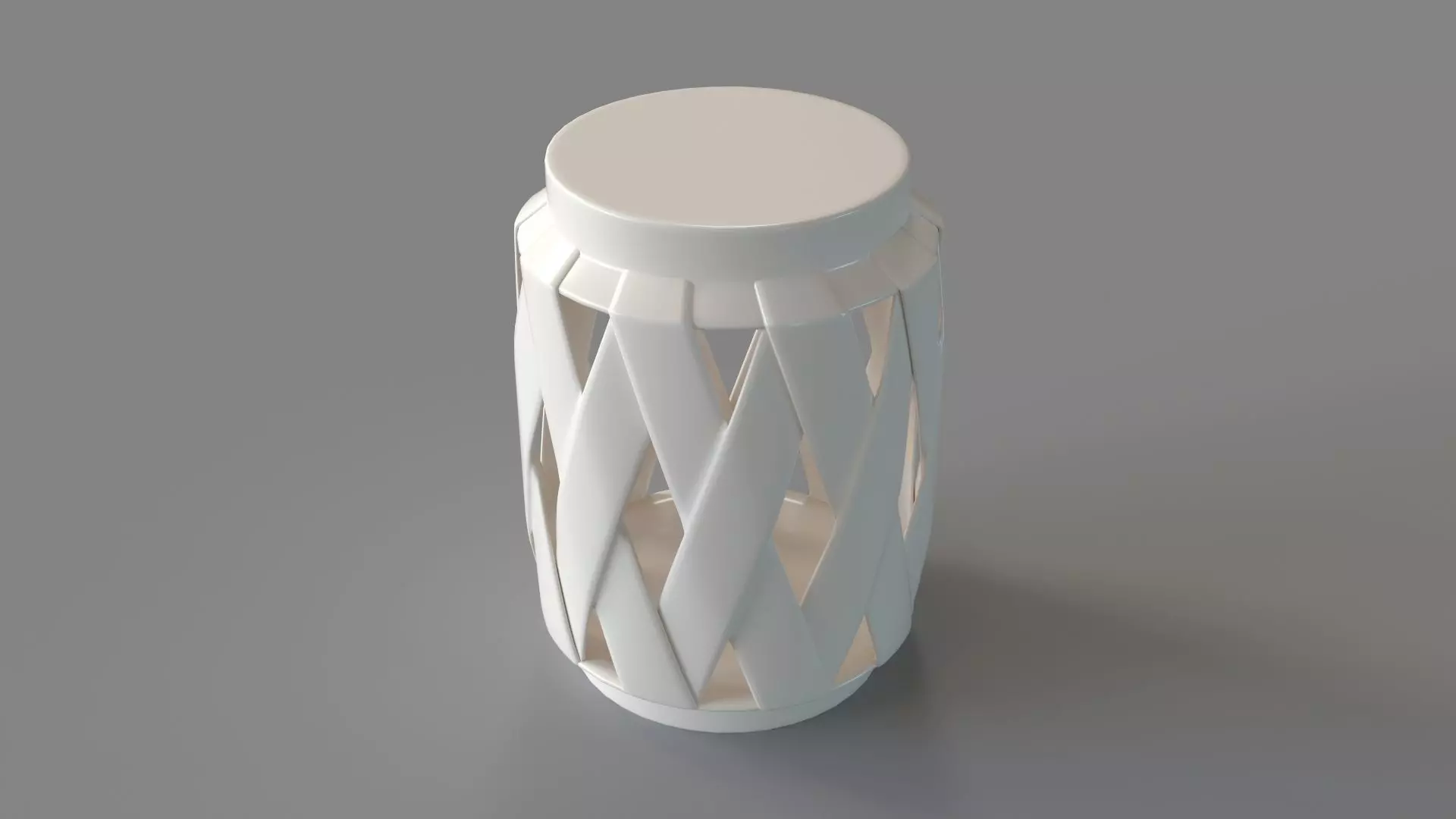 Lattice Ceramic Side Table 3D model_0