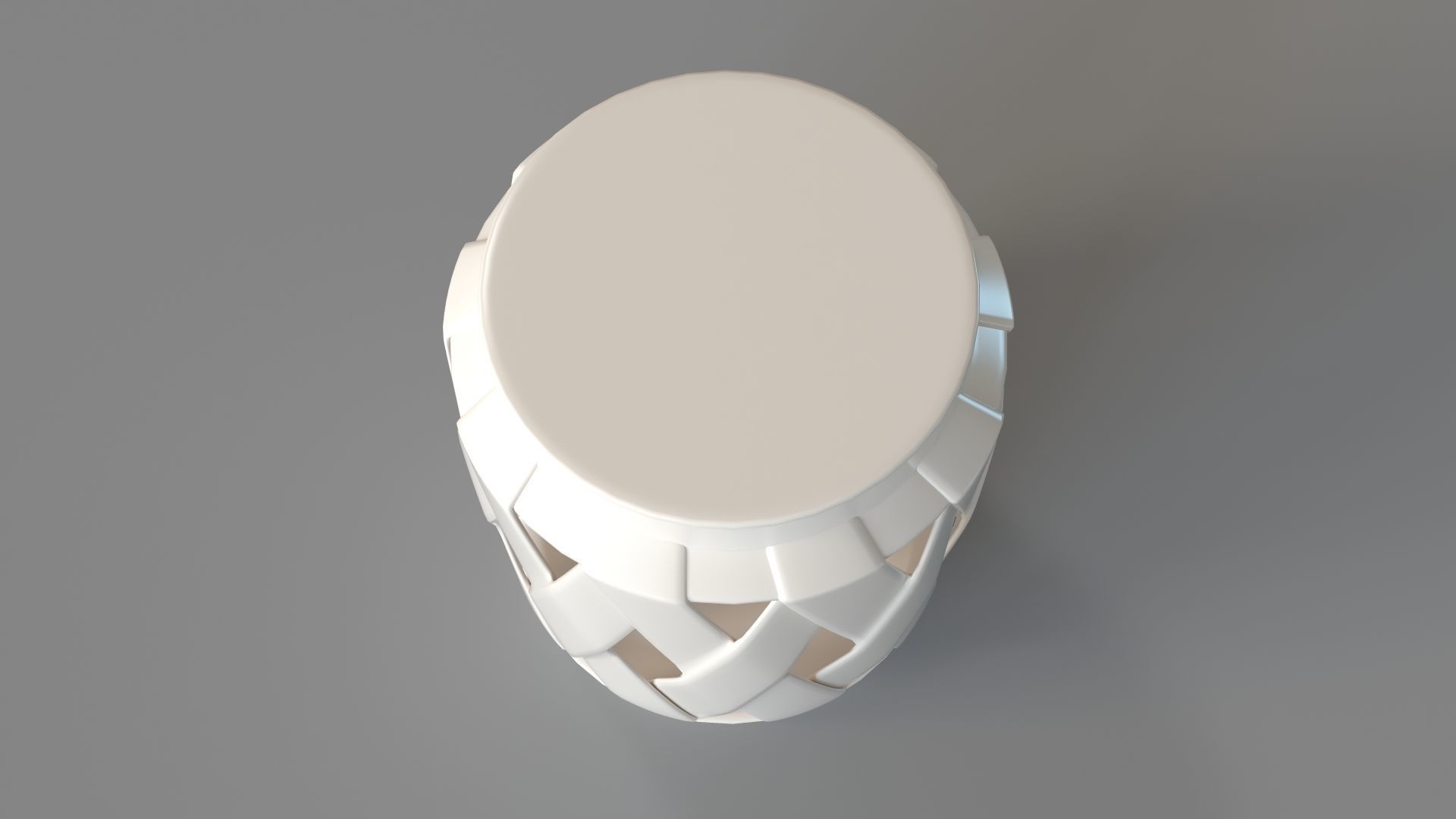 Lattice Ceramic Side Table 3D model_3